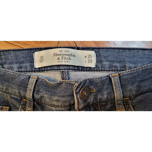 Abercrombie Fitch A&F Skinny Jeans Juniors (0R) 25X29 Stretch Med Wash - Picture 6 of 16
